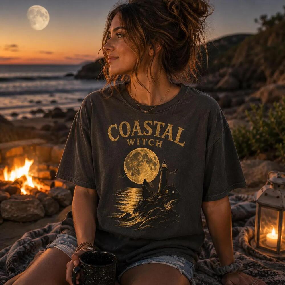 Coastal Witch Shirt, Witchy Halloween Shirt, New England Tee